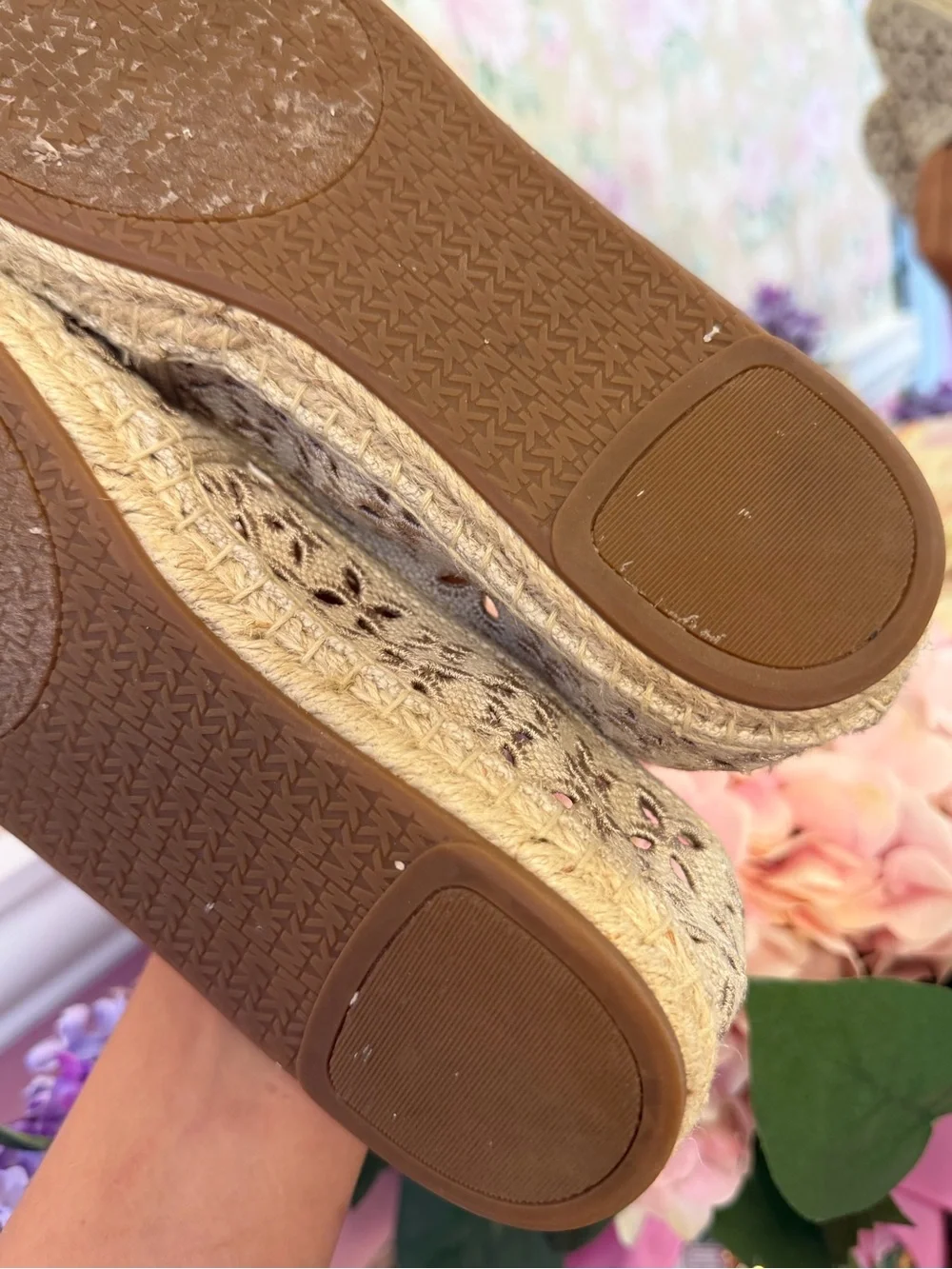 Michael Kors Cream Crochet Espadrille Flats